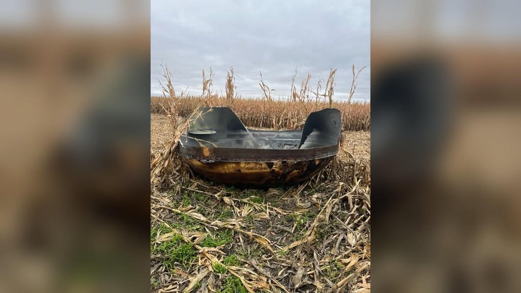 11-foot piece of suspected space debris found in eastern Minnesota cornfield — WCCO / CBS Minnesota, Orono Community news