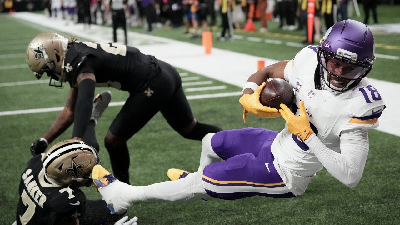 Jefferson, Jones and Murray all produce to help the unbeaten Vikings top the slumping Saints 23-13 — KSTP 5, Orono Sports news