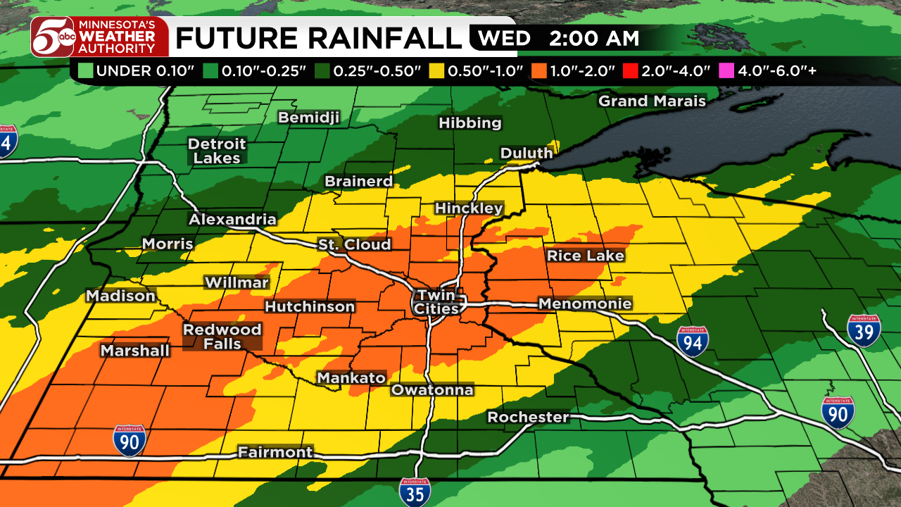 Rainy start to week, warmer days return — KSTP 5, Orono Community news