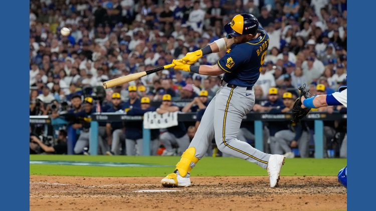 Brewers stun Dodgers with back-to-back homers in 7th inning and take 3-0 lead in NLCS with 6-2 win — KARE 11 Sports, Orono Sports news