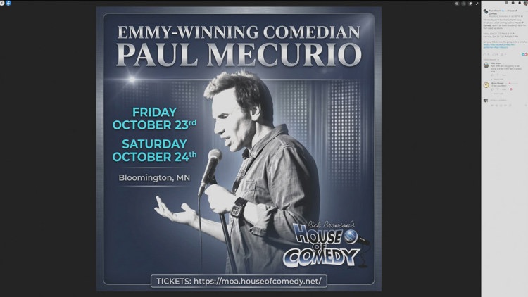 Comedian Paul Mecurio to stop by MOA for multiple shows — KARE 11 Local, Orono Community news